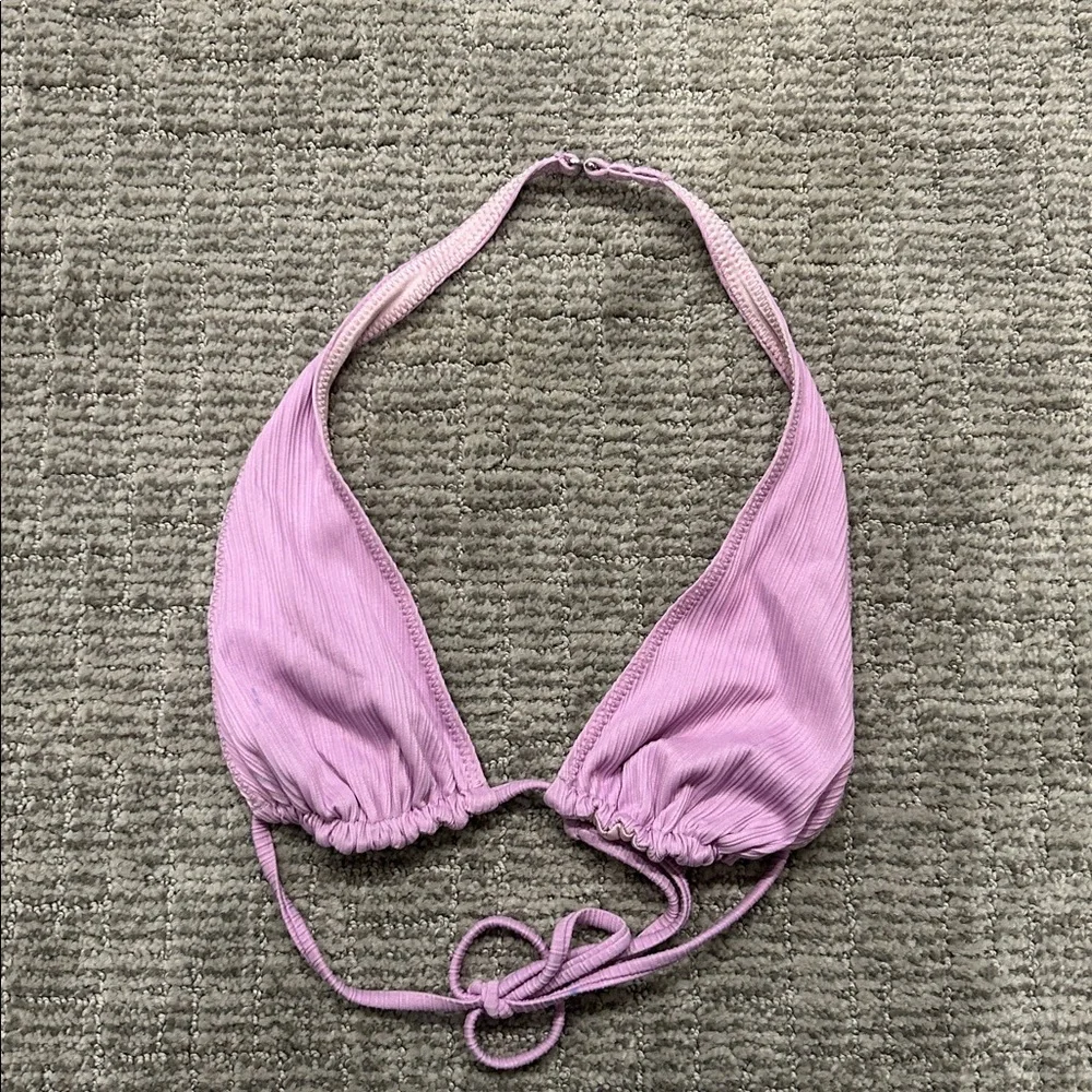 Frankie’s Bikinis Harlow Plissé Halter Bikini Top S